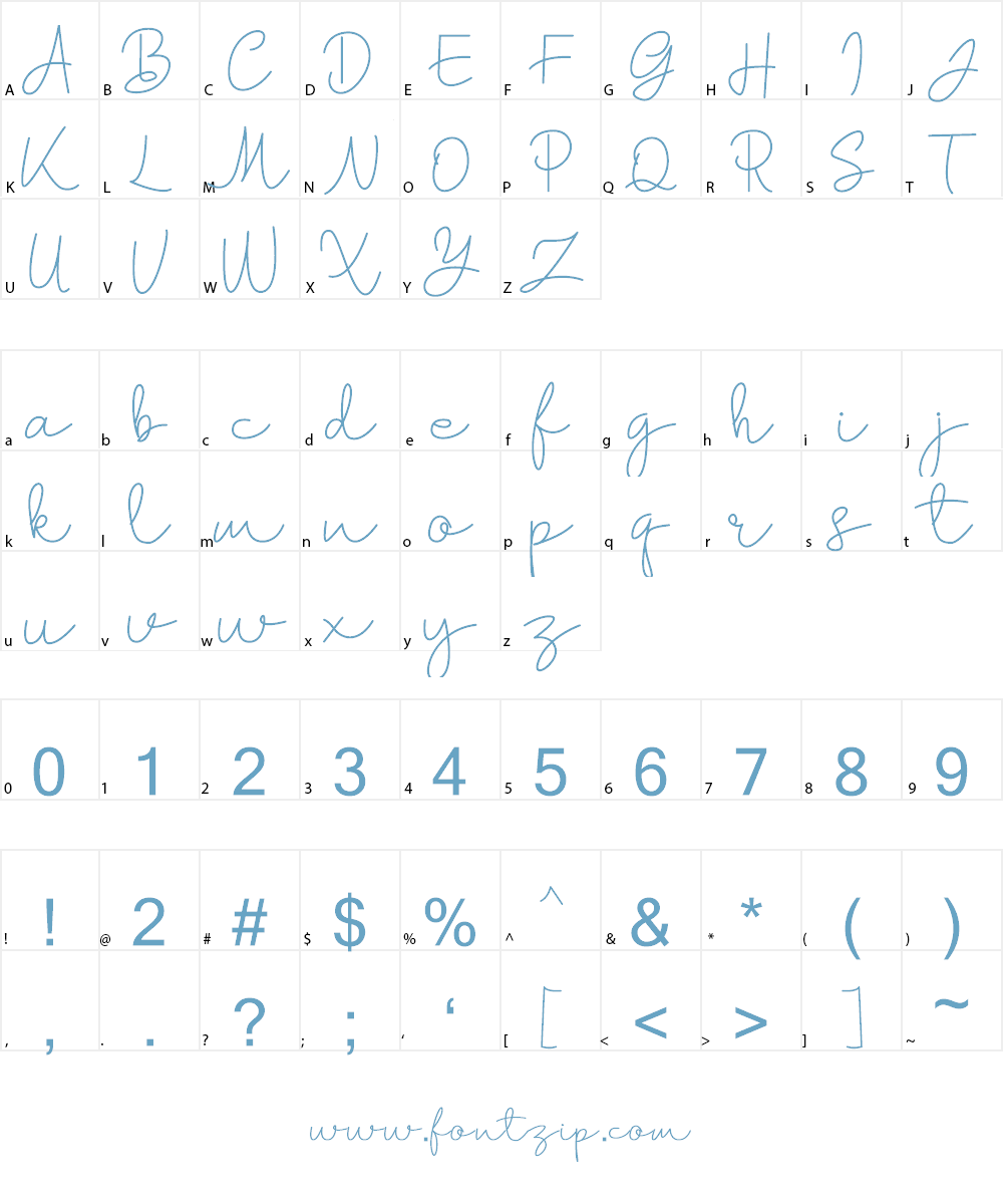 Hasnah Font Character